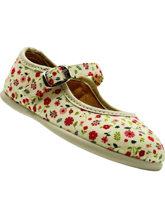 Merceditas de Lona Estampadas Flores De Pablos