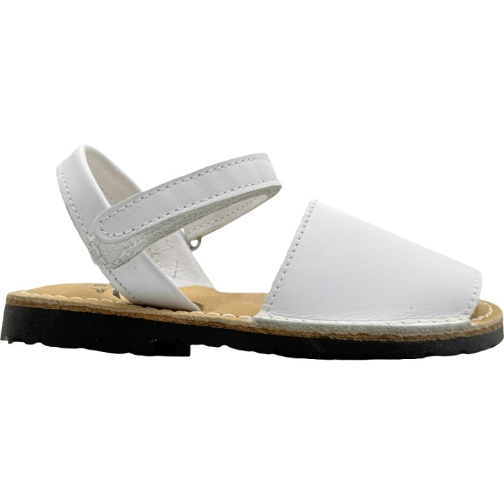 Menorquinas de piel con velcro niños De Pablos