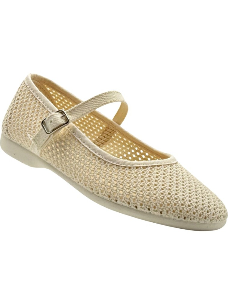 Merceditas textil croché calado escotada De Pablos 2