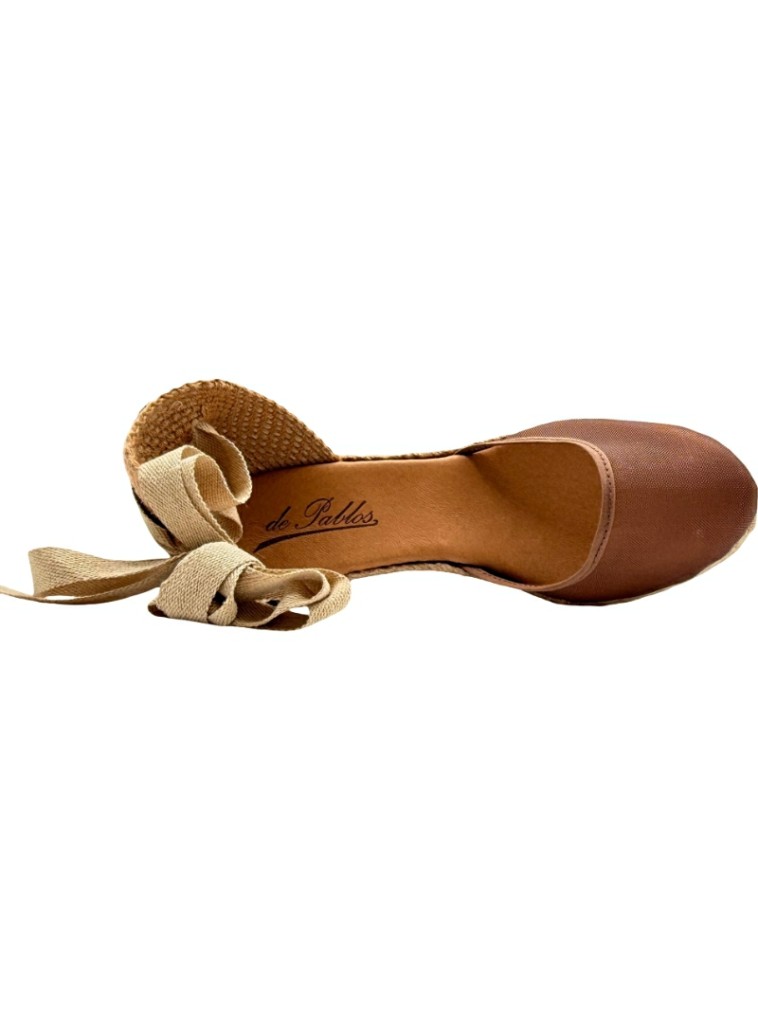 Alpargatas con cintas cuña rejilla nylon De Pablos 2