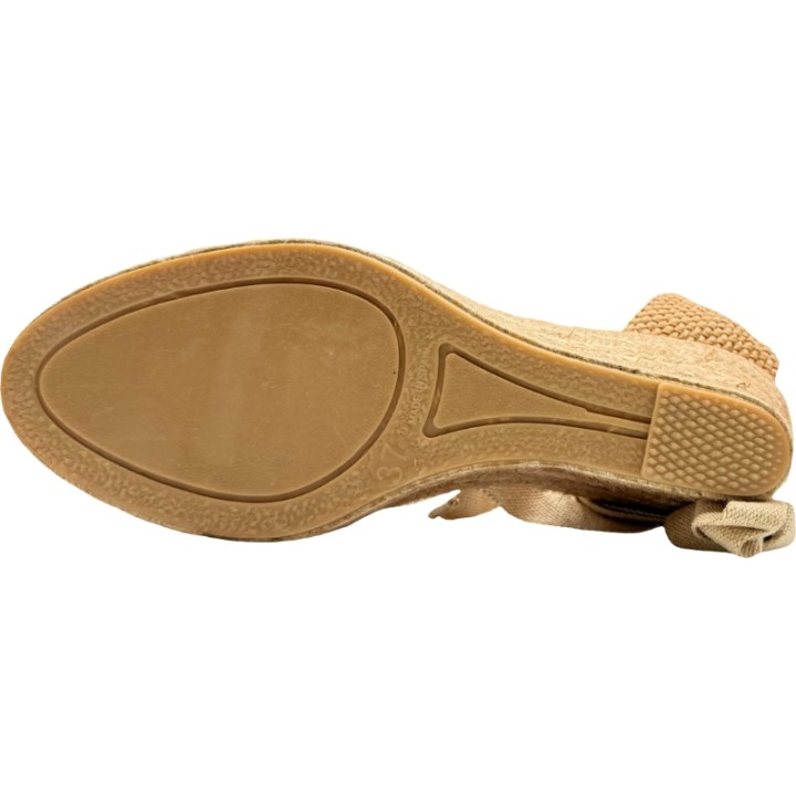 Alpargatas con cintas cuña rejilla nylon De Pablos