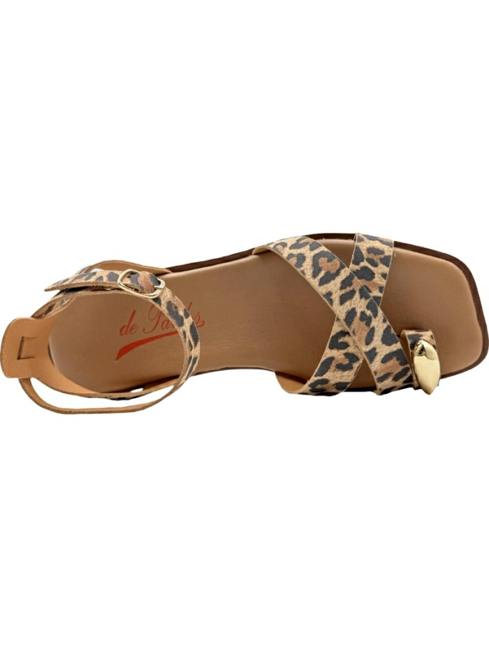 Sandalias Estampadas de Piel con Adorno De Pablos