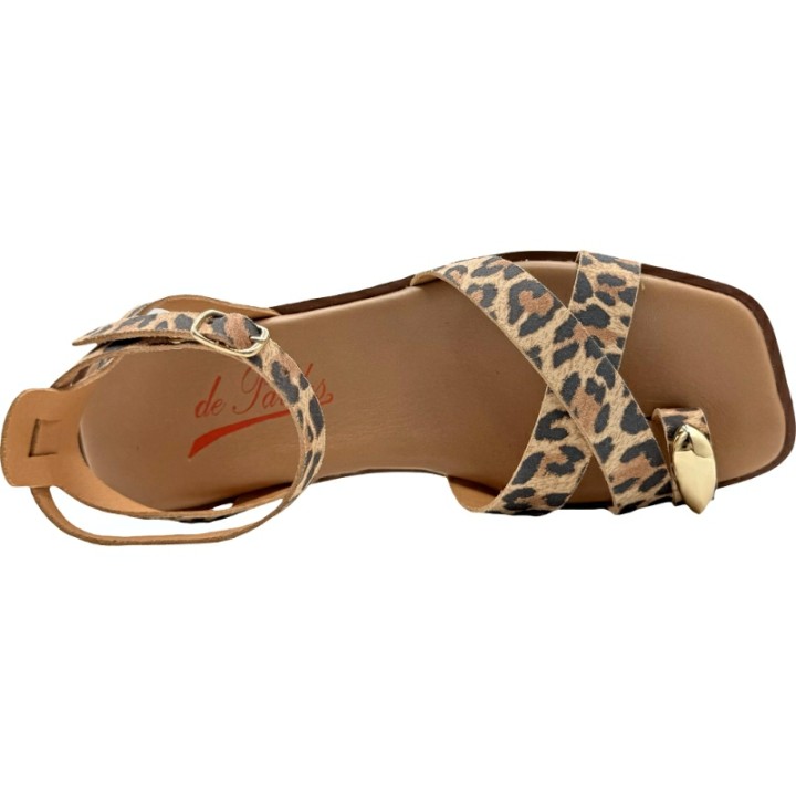 Sandalias Estampadas de Piel con Adorno De Pablos