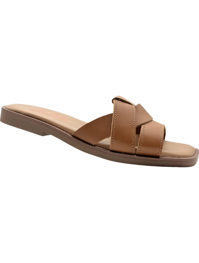 Slippers de Piel con Pala Trenzada Soft De Pablos