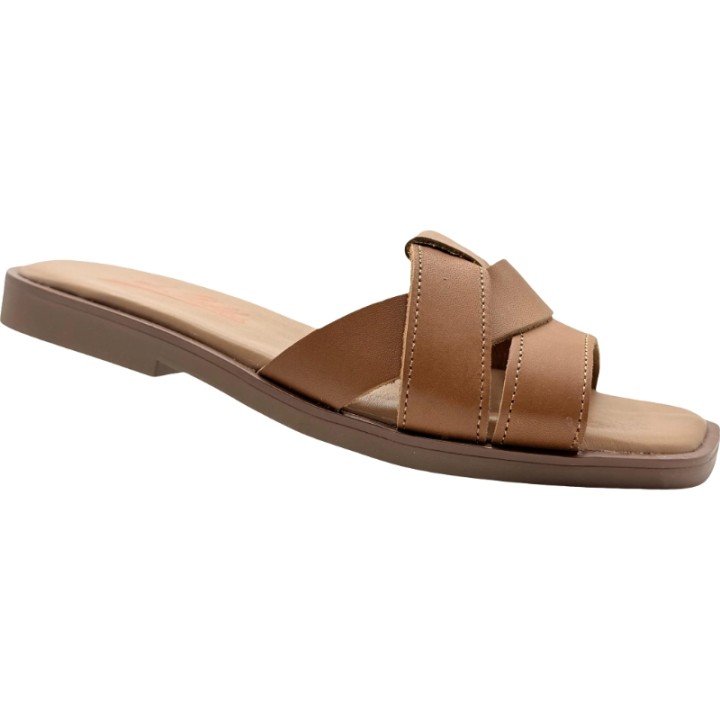 Slippers de Piel con Pala Trenzada Soft De Pablos