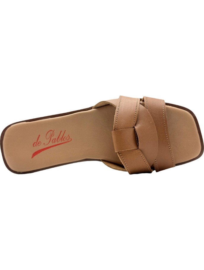 Slippers de Piel con Pala Trenzada Soft De Pablos
