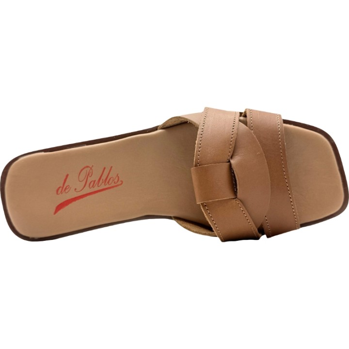 Slippers de Piel con Pala Trenzada Soft De Pablos