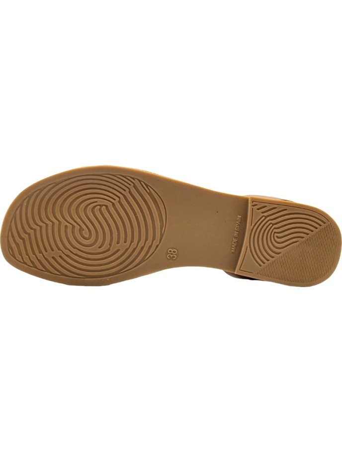 Sandalias piel tiras acolchada plana De Pablos