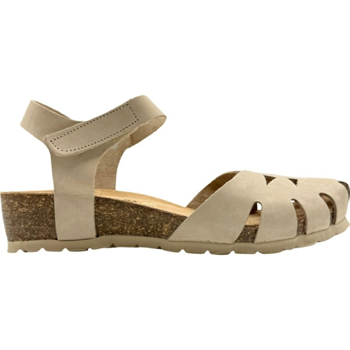 Sandalias de Piel con Cuña Bio Cerrada De Pablos