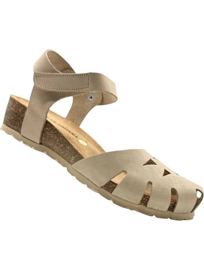 Sandalias de Piel con Cuña Bio Cerrada De Pablos