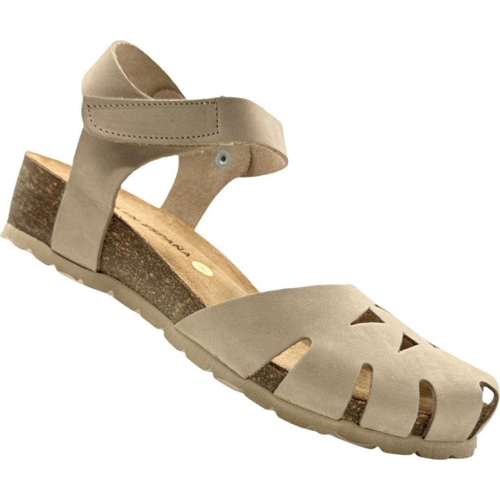 Sandalias de Piel con Cuña Bio Cerrada De Pablos