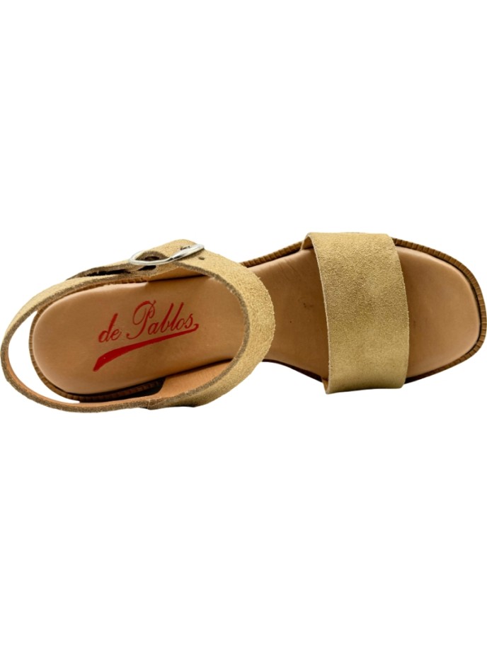 Sandalias de Tacón en Madera Serraje De Pablos