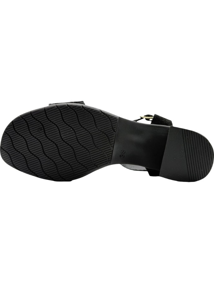 Sandalias de Tacón Madera Banda Serraje De Pablos