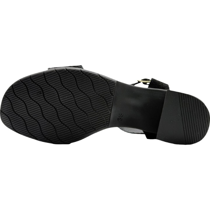 Sandalias de Tacón Madera Banda Serraje De Pablos