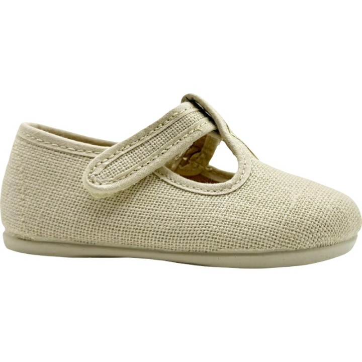 Sandalias Barefoot Pepito Lino Velcro DePablos