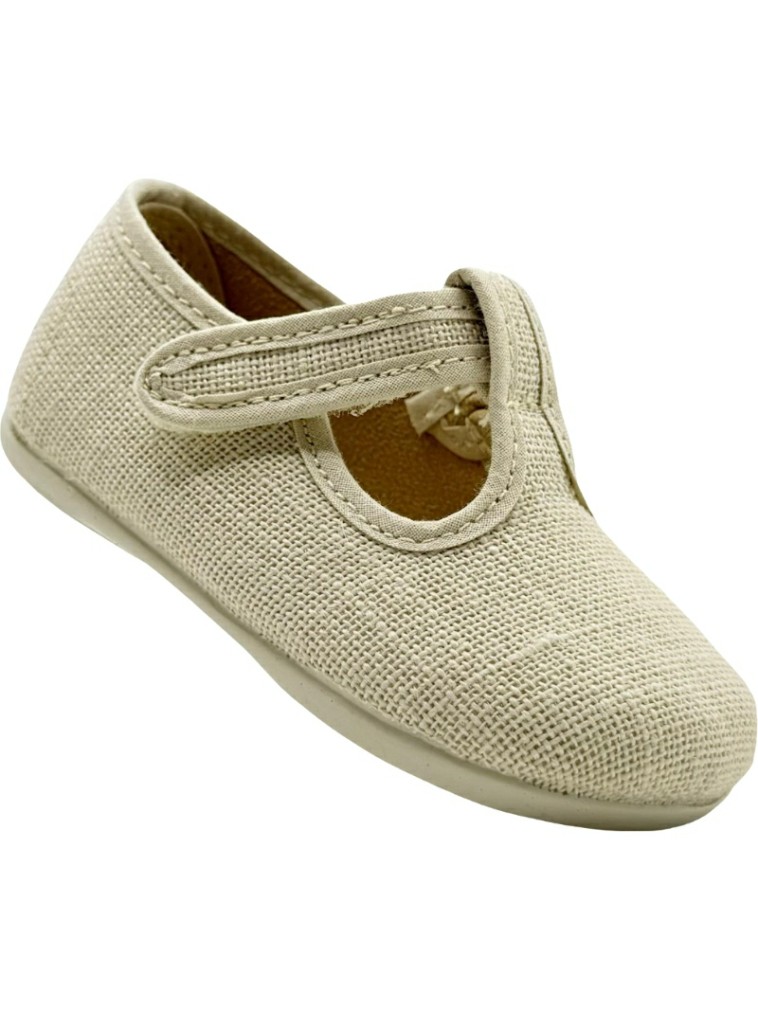 Sandalias Barefoot Pepito Lino Velcro DePablos 2
