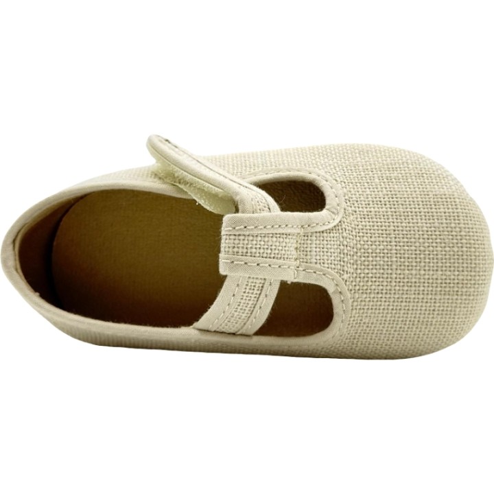 Sandalias Barefoot Pepito Lino Velcro DePablos