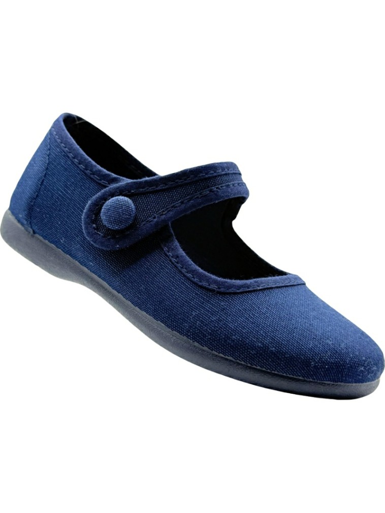 Merceditas Lona para niñas Velcro Botón De Pablos 2