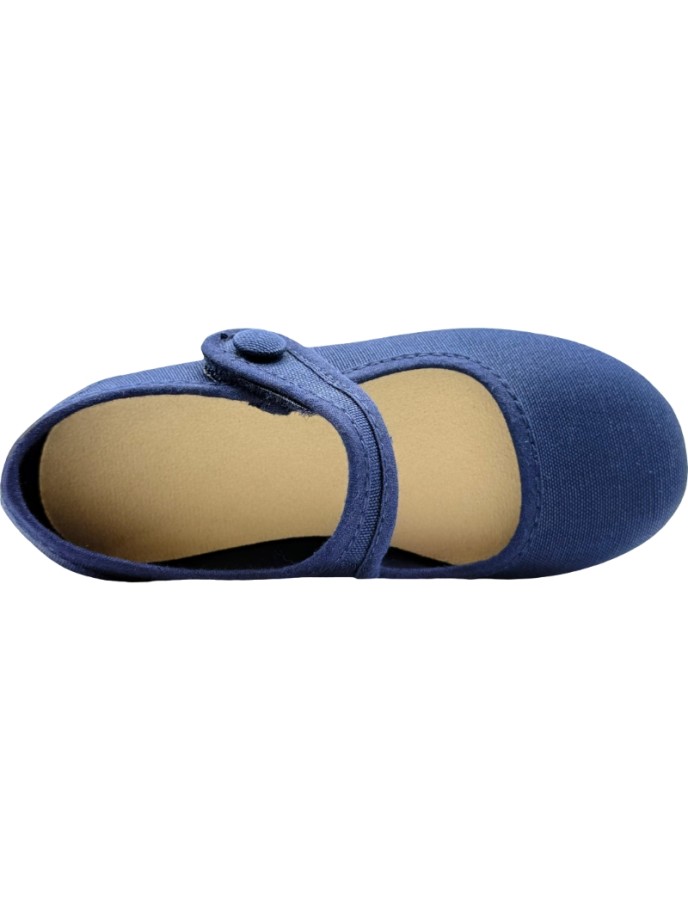 Merceditas Lona para niñas Velcro Botón De Pablos