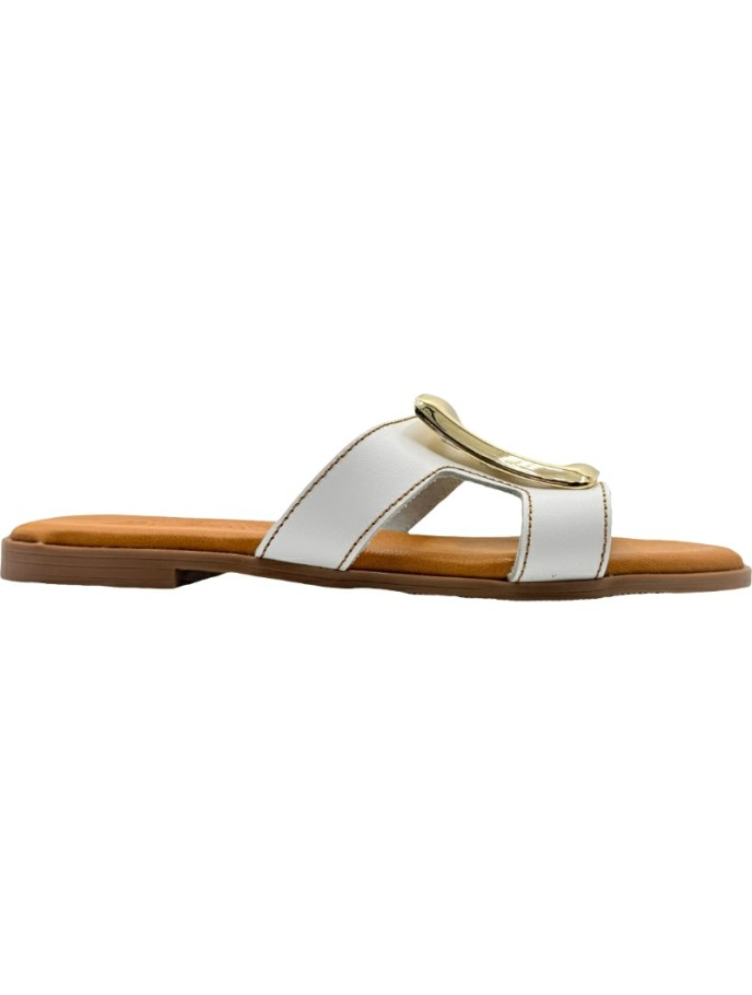Sandalias de Pala Slippers de Piel Mujer De Pablos