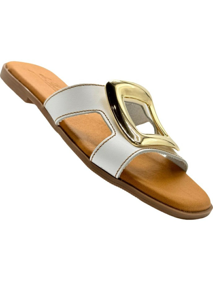 Sandalias de Pala Slippers de Piel Mujer De Pablos