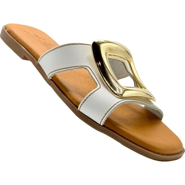 Sandalias de Pala Slippers de Piel Mujer De Pablos