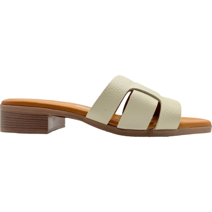 Sandalias Pala Slippers Piel con Tacón De Pablos