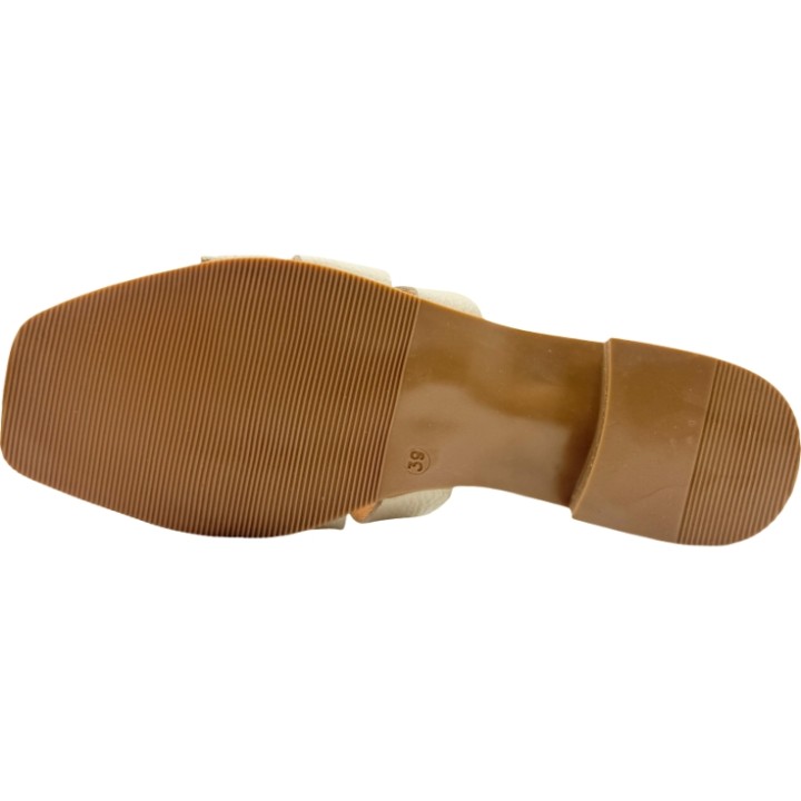 Sandalias Pala Slippers Piel con Tacón De Pablos
