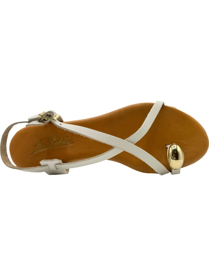 Sandalias de Piel Adorno dedo Cruzada De Pablos