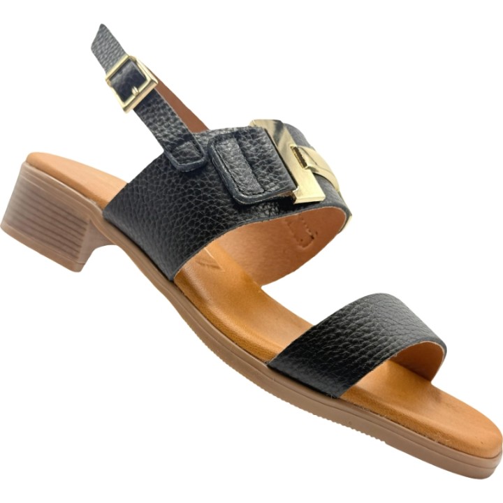 Sandalias de piel tacón bandas acolchada De Pablos