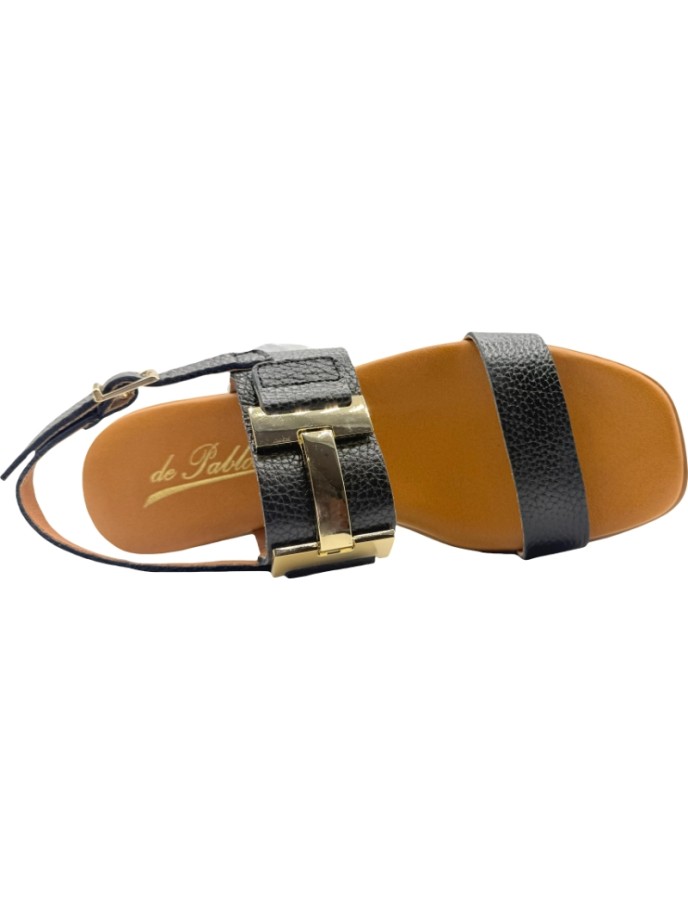 Sandalias de piel tacón bandas acolchada De Pablos