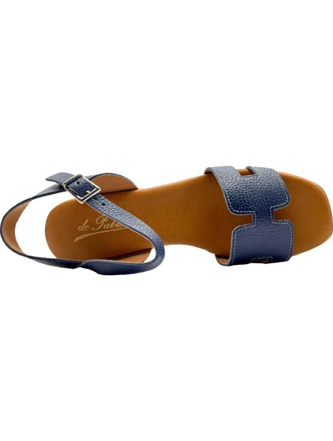 Sandalias Tacón medio acolchada pala en H