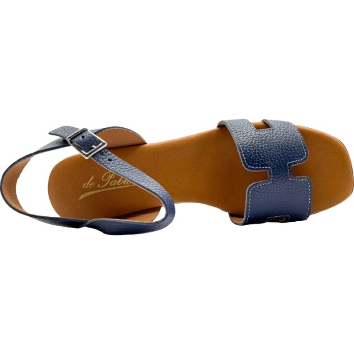 Sandalias Tacón medio acolchada pala en H