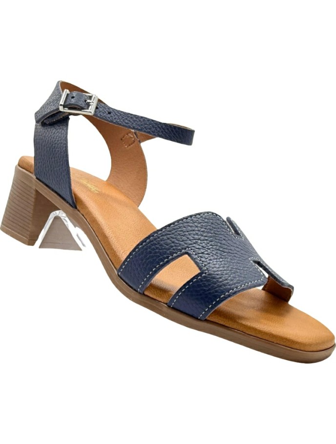 Sandalias Tacón medio acolchada pala en H