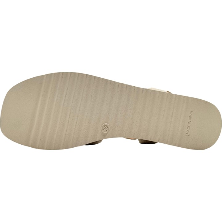 Sandalias con bandas de Piel y Plataforma de Yute