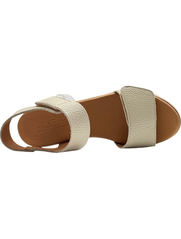 Sandalias de piel con bandas y doble velcro Sport