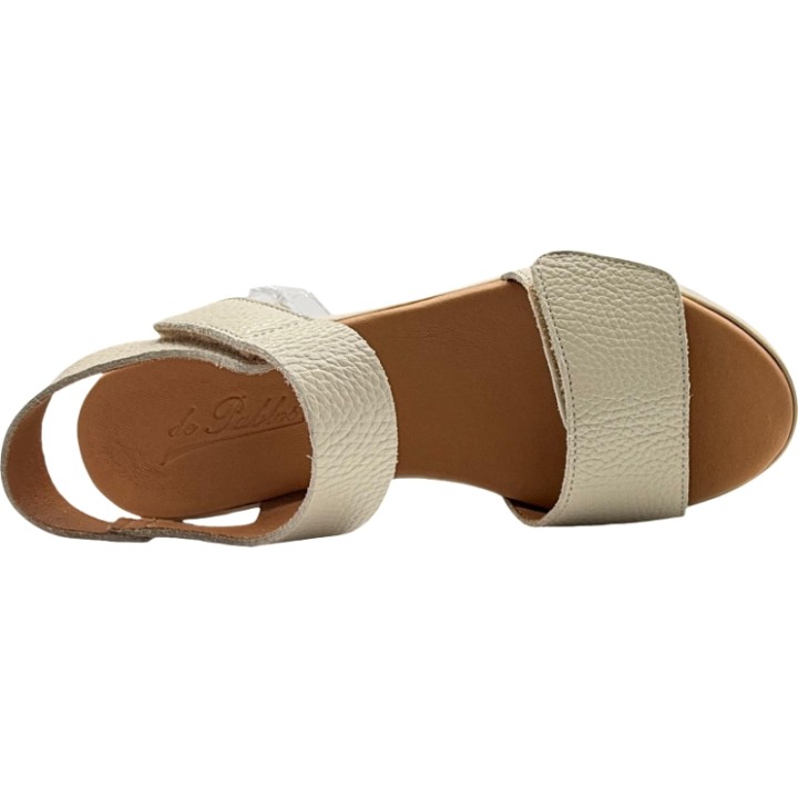 Sandalias de piel con bandas y doble velcro Sport