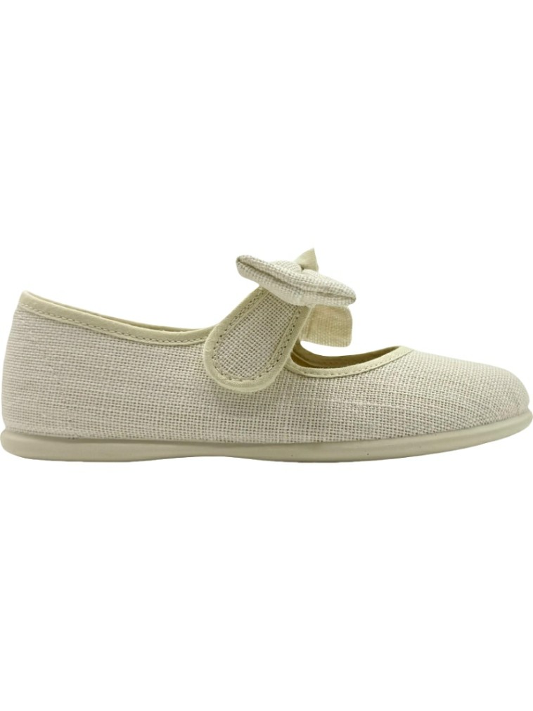 Merceditas Lino con Lazo Velcro Chuches