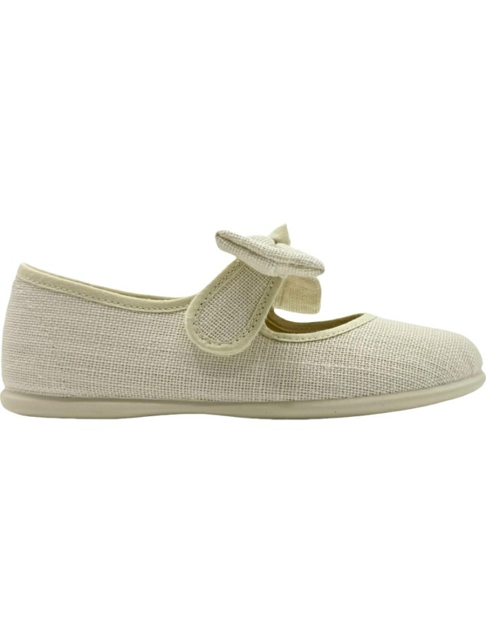 Merceditas Lino con Lazo Velcro Chuches