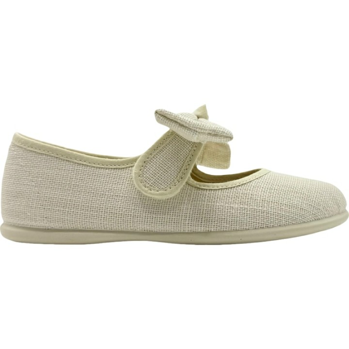 Merceditas Lino con Lazo Velcro Chuches