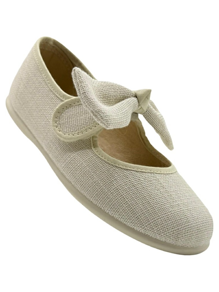 Merceditas Lino con Lazo Velcro Chuches 2