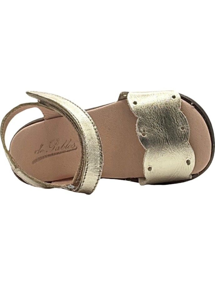 Sandalia Barefoot Soft Velcro Banda Metal D´Pablos