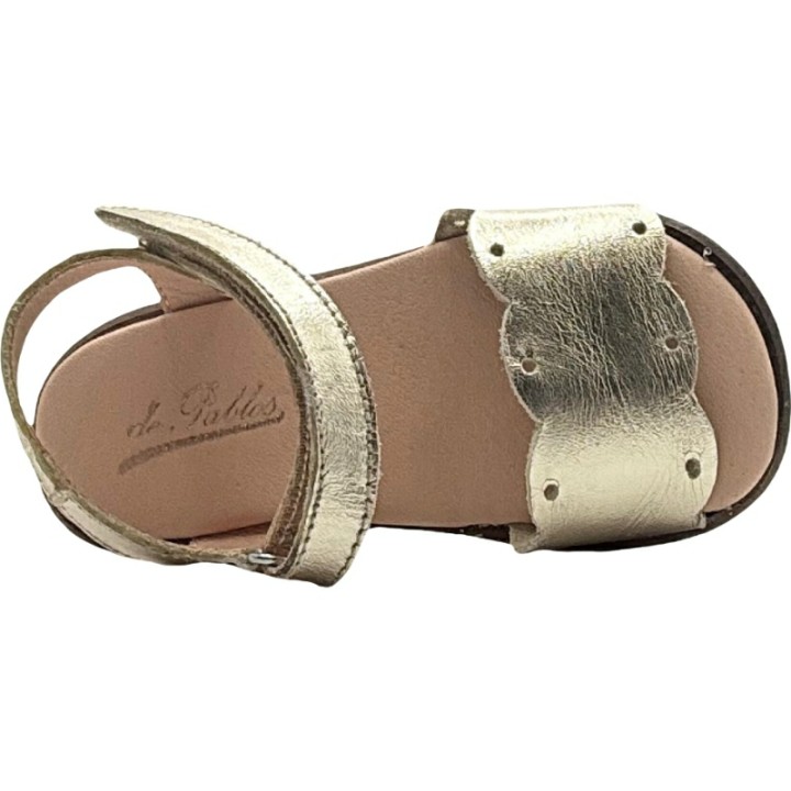 Sandalia Barefoot Soft Velcro Banda Metal D´Pablos