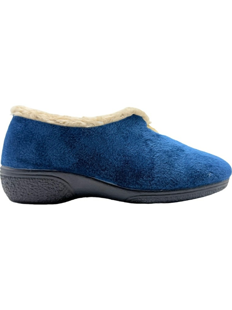 Zapatillas para casa con cuña cerradas felpa forro