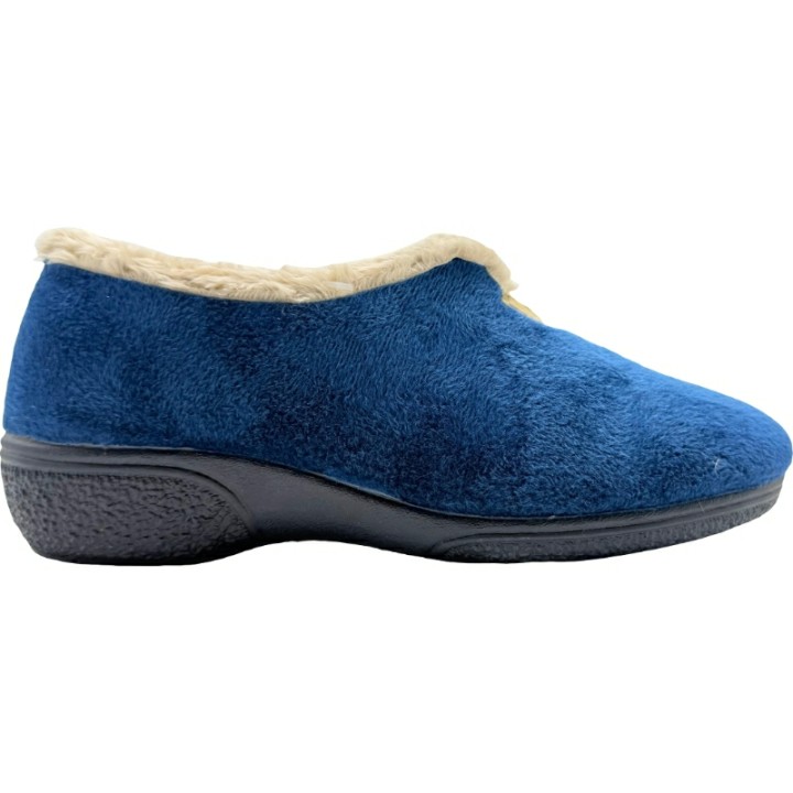 Zapatillas para casa con cuña cerradas felpa forro