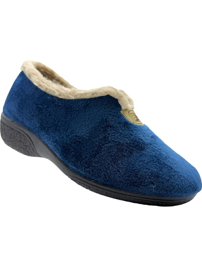 Zapatillas para casa con cuña cerradas felpa forro