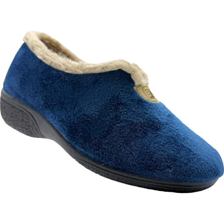 Zapatillas para casa con cuña cerradas felpa forro