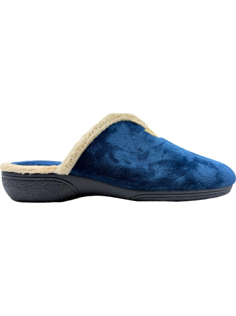 Zapatillas para casa con cuña chinela forro felpa