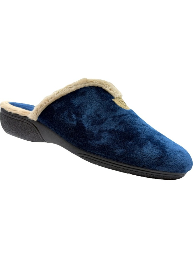 Zapatillas para casa con cuña chinela forro felpa 2