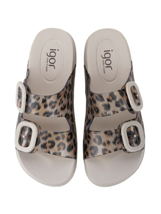 Chancla Hebillas Habana Animal Print Igor